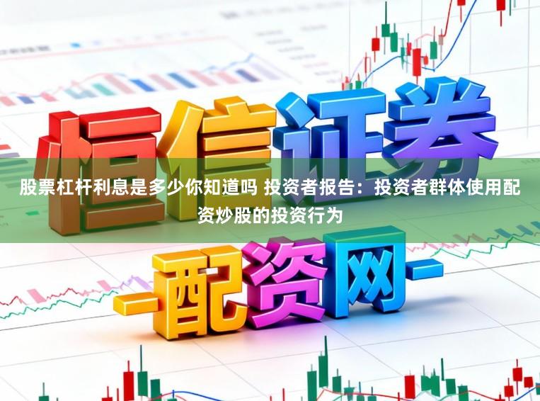 股票杠杆利息是多少你知道吗 投资者报告：投资者群体使用配资炒股的投资行为